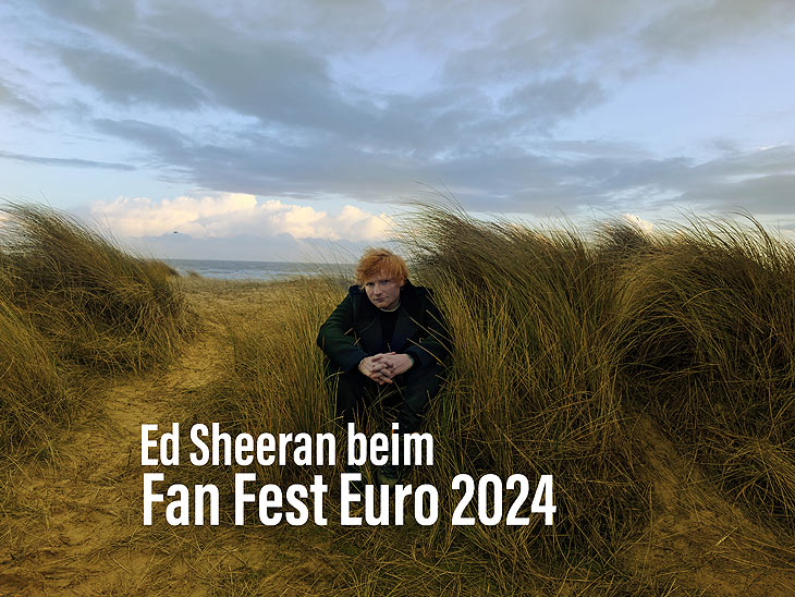 Ed Sheeran als Hauptact am 12.06.2024 beim Fan Fest EURO 2024 (©Foto: Annie Leibovitz) 